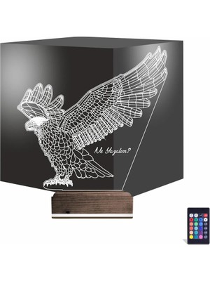 Luvivia Kartal Taraftar Kişiye Özel 3D Lamba - Masa Gece Lambası
