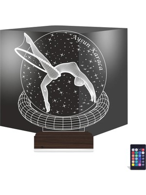 Luvivia Jimnastik Jimlastik Kişiye Özel 3D Lamba - Masa Gece Lambası