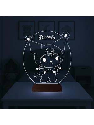 Luvivia Çocuk Odası Hediye Çizgi Film Tasarım Kişiye Özel 3D Lamba - Masa Gece Lambası