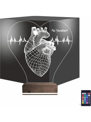 Luvivia Kalp Doktoru Cerrah Kişiye Özel 3D Lamba - Masa Gece Lambası