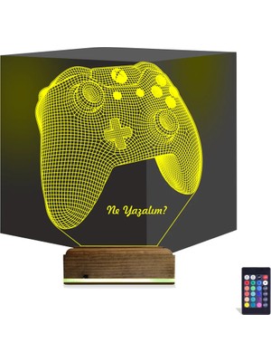 Luvivia Joystick Oyun Konsolu Kişiye Özel 3D Lamba - Masa Gece Lambası