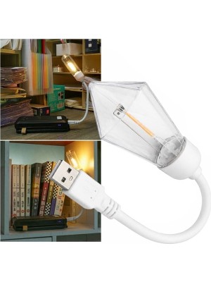 Zenviaa PM-25791 Esnek Gövdeli USB Günışığı Cob LED Edison Masa ve Kitap Okuma Lambası Zenvi