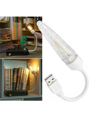 Zenviaa PM-25793 Esnek Gövdeli USB Günışığı Cob LED Edison Masa ve Kitap Okuma Lambası Zenvi