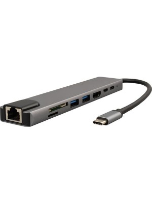 İlk El Grup Type-C 8in1 HDMI Çok Fonksiyonlu USB 3.0 Dock Station (Macbook - Pc - Playstation - Xbox)