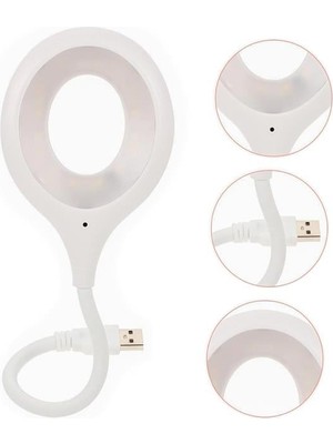 Zenviaa Portatif Akrobatik 20 Smd Ledli USB Gece Kitap Okuma Çalışma Lambası (Powerbank Uyumlu)