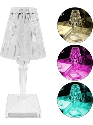 Zenviaa HA-1638 Dekoratif Rgb Led’li Ambiyans Masa Gece Lambası Şarjlı Dokunmatik Tuşlu Zenvia