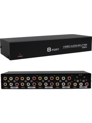 Zenviaa PM-4832 8 Port Video Stereo Audio Dağıtıcı Çoğaltıcı 1024X768-85HZ ZENVIAA365423