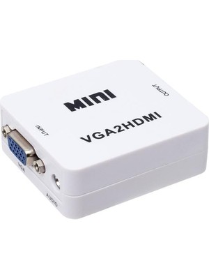Zenviaa PM-18698 VGA To HDMI Ses Girişli Mini Model Dönüştürücü ZENVIAA365423