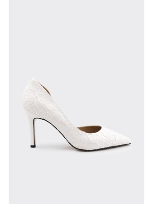 Derinet Dantel İşlemeli Kadın Stiletto