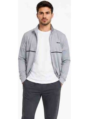 Boss Boos Şeritli Gri -Anrasit Regular Fit Eşofman Takımı