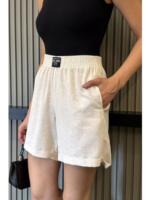 Gülseli Kadın Keten Şort P-00022599