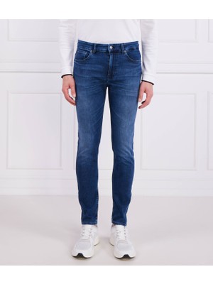 Boss Erkek Denim Kumaş  Normal Bel Düz Model Lacivert Jeans 50496202-416
