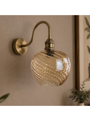 Bamyum Stella Bal Cam Aplik Duvar Lambası Modern Otel Cafe Vintage Salon Yatak Odası Merdiven Retro