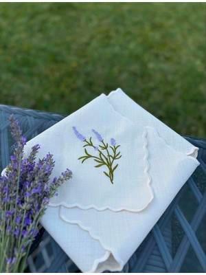Elora Maison Lavanta Ekmek Sepeti Örtüsü, Ekmeklik, Nakışlı Ekmeklik