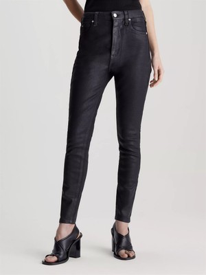 Calvin Klein Kadın Denim Kumaş  Normal Bel Düz Model Siyah Jeans J20J222135-1BY
