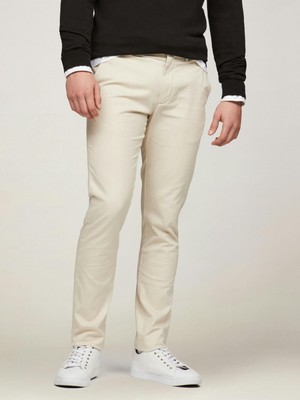 Tommy Hilfiger Erkek Cepli Uzun Boy Düğmeli Günlük Kullanım Bej Pantolon MW0MW26619-ACI