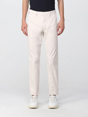 Tommy Hilfiger Erkek Cepli Uzun Boy Düğmeli Günlük Kullanım Ekru Pantolon MW0MW26619-AEF
