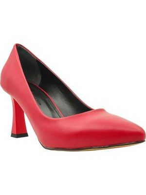 Esstii Stiletto Kadın 8 cm Topuklu Kırmızı Ayakkabı