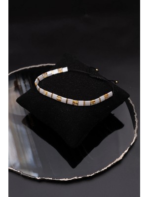 Serenite Collection Miyuki Beyaz Bileklik