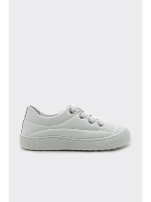 Derinet Hakiki Deri Bağcıklı Kadın Sneaker