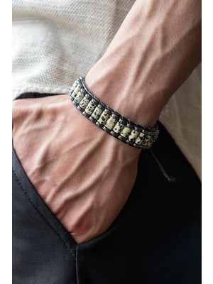 Serenite Collection Jasper Hematit Taşı Desenli Bileklik