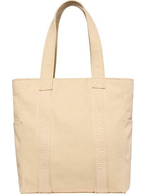 Calvin Klein Kadın Webbing Strap Canvas Tote Çanta