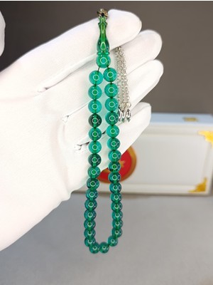Anemore Collection Ateş Kehribar Tesbih Küre Kesim