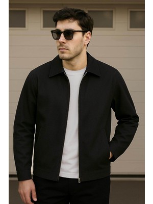 Delpino Yarım Oversize Mevsimlik Ince Siyah Erkek Ceket 2281
