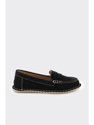 Derinet Hakiki Deri Comfort Taban Kadın Loafer
