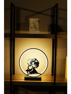 St. Morritz Fatih Sultan Mehmet Silüetli Metal LED Masa Lambası Tarihi Figürlü Dekoratif Gece Lambası