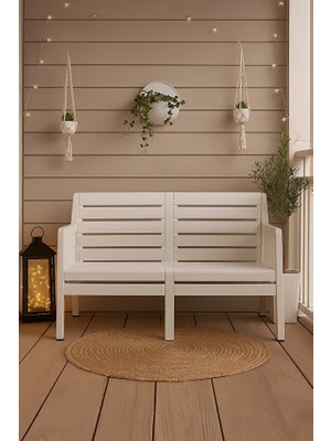 ModaLife Lara 2'li Koltuk Mindersiz Balkon&teras Bahçe Koltuk / Beyaz