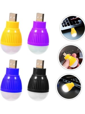 Motto Ticaret PM-34389 USB Beyaz Gece Lambası Mini Ampul Aydınlatma