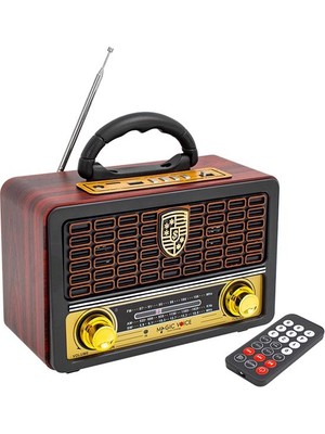 Motto Ticaret Magicvoice MV-110BT USB - Sd - Fm - Bluetooth Destekli Nostaljik Radyo