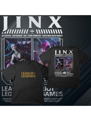 Tottobene League Of Legends -Jınx- Baskılı Oversize T-Shirt