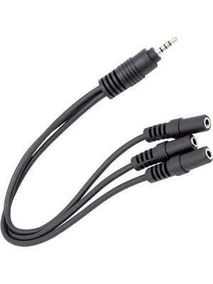 Motto Ticaret Kulaklık Mikrofon Çoklayıcı 3 Port 3.5 mm Splitter Çevirici Dönüştürücü Adaptör PM-4871