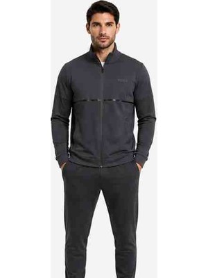 Boss Şeritli Füme Regular Fit MEVSİMLİK İNCE Eşofman Takımı