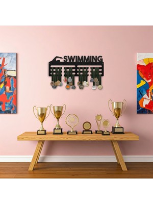 Bafidica Yüzücülere Özel Yüzme Tasarımlı Swimming Yazılı Madalya Askısı
