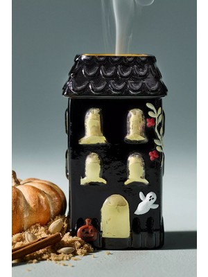 Anthropologie Haunted House Pumpkin Sweet Vanilla Figürlü Cam Mum 60 Saat
