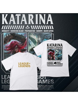 Tottobene League Of Legends -Katarına- Baskılı Oversize T-Shirt