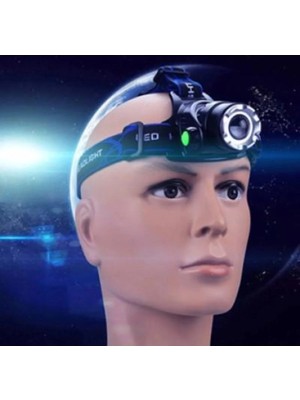 St. Morritz Cata Poyraz Balıkçı Kamp Yürüyüş LED USB Şarj Kafa Lambası 3 Fonksiyonlu LED Işık Aydınlatma