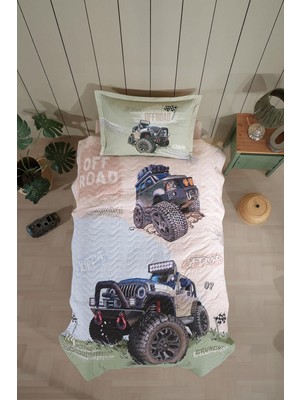 Denizli Çeyiz Clasy Tek Kişilik 4 Mevsim Kapitone Nevresim Seti Off Road