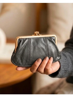Sibel Günay Butik %100 Hakiki Dana Derisi Çok Gözlü Gizli Bölmeli Kadın Deri Para Cüzdanı