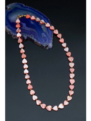 Serenite Collection Coer Sedef Taşı Kalp Kolye