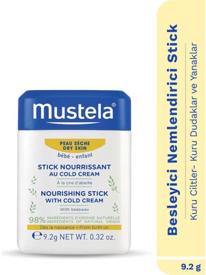 Mustela %98 Doğal İçerikli Kuru Cilt Cold Cream Nemlendirici Stick Bebek Çocuk Yetişkin Yüz Dudak
