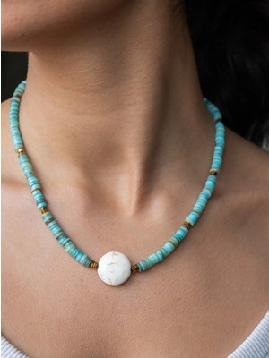 Serenite Collection Sedef ve Turkuaz Taşı Kolye