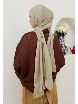 Fresh Scarfs Rami Viskon Şal Koyu Bej
