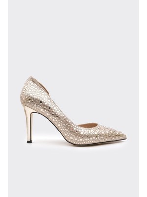 Derinet Taşlı Dekolteli Kadın Stiletto