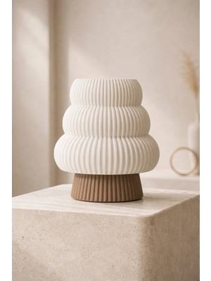 St. Morritz Lumos Tree Collection Cone – LED Tealight | Modern Dekoratif Minimal Ev Dekoru Gece Lambası