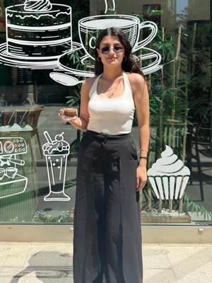 Cherie Style Kadın Yüksek Bel Dökümlü Palazzo Pantolon