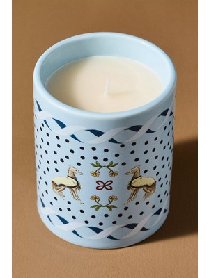 Anthropologie Maeve Scarf Vanilla Bean & Apple Aromalı Seramik Mum 35 Saat